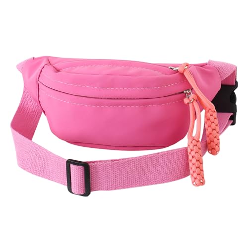 Fanny Pack for Kids, Adjustable Crossbody Waist Bag for Boys Girls, Pink - color: Pink