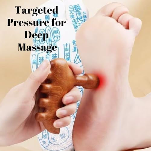 Wood Foot Massager Acupressure Tool Deep Tissue Reflexology Stick