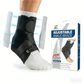 Ankle Brace for Women & Men with Side Stabilizers - No Lace, Quickly tighten and cross wrap, Air and Cool fabric, suitable for both left and right feet, Adjustable Compression Ankle Support for Sprained Ankle, Sprain Prevention, Recovery, For Running, Vol