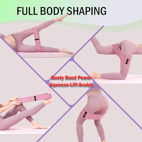 Full Body Resistance Bands Set for Women & Men, Professional Upper & Lower Body Workout Bands for Arms, Legs, Glutes, Yoga, Strength Training, Home Gym Fitness Equipment - color: Purple 2pcs