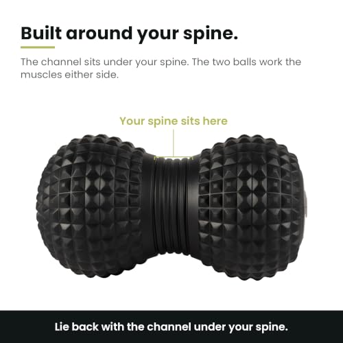 Vibrating Peanut Massage Ball, Deep Tissue Muscle Roller for Back and Spine, Neck, Legs and Feet, 3 Speeds Plus Pulse, USB C Rechargeable, FSA Eligible & HSA Approved