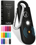 Vantamo Personal Alarm for Self Defense with Low Battery Notice, Strobe Light & Extra Loud 130 dB Double Speakers Safety Keychain Set for Women, Rechargeable Panic Button for Womens Self Defense - color: Carbon