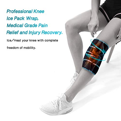 NEENCA Knee Brace with Ice Pack Wrap, Medical Knee Wrap with 3 Reusable Gel Packs, Hot & Cold Therapy for Meniscus Tear, Joint Pain, Knee Pain Relief, Knee Surgery, Sprain & Swelling