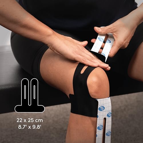 CureTape Pre Cut Kinesiology Tape for Knee Pain Relief & Support