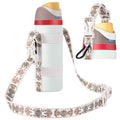 EasyAcc Water Bottle Holder Strap Sling, for Owala FreeSip 24 32 40 oz, Hydro Flask, Cirkul, Yeti, Stanley Flip, Universal Water Bottles, with Carabiner, for Walking Curise Travel (Bottle Excluded) - color: Beige
