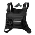 Muserise Outdoor Chest Bag For Men, EDC Chest Pack With Built-In Phone Holder, Lightweight Chest Rig Pouch - color: Black New