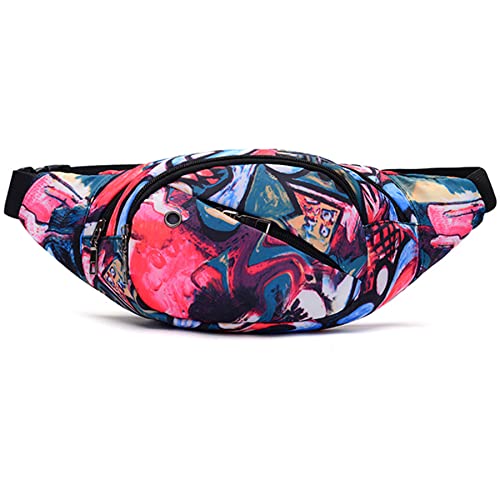 Fanny Pack Fashion Waist Chest Bag Bum Bags Hip Pouch for Women Men Running Hiking Fitness Cycling Beach Travel Concert Festival - color: Multicolor