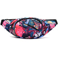 Fanny Pack Fashion Waist Chest Bag Bum Bags Hip Pouch for Women Men Running Hiking Fitness Cycling Beach Travel Concert Festival - color: Multicolor