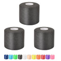 Pre Wrap Athletic Tape 3 Pack, 2.76 Inch x 30 Yards Foam Underwrap, Black - color: Black