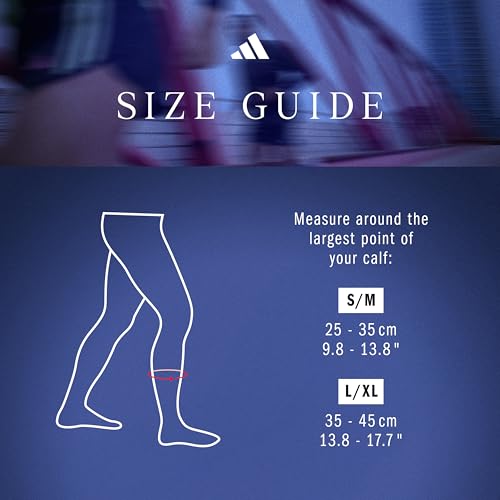 adidas Compression Calf Sleeve - color: Royal, size: Small-Medium