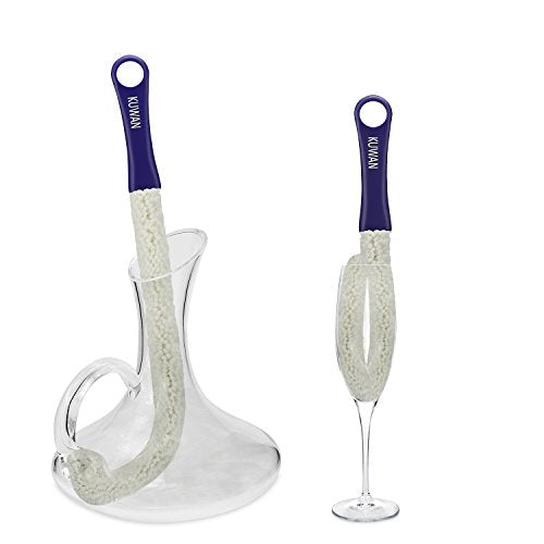 KUWAN Flexible Bottle Cleaning Brush Multi-Function Household Tools Scourer - color: White