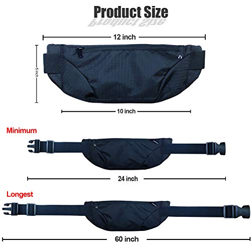 Waterproof Running Belt Bag Waist Pack,Sport Fanny Pack Pouch for Men Women,Runners Phone Holder for iPhone 17 16 15 14 13 12 11 Pro Max XS XR X 8 Plus Galaxy,Workout,Jogging,Exercise,GYM,Dog Walking