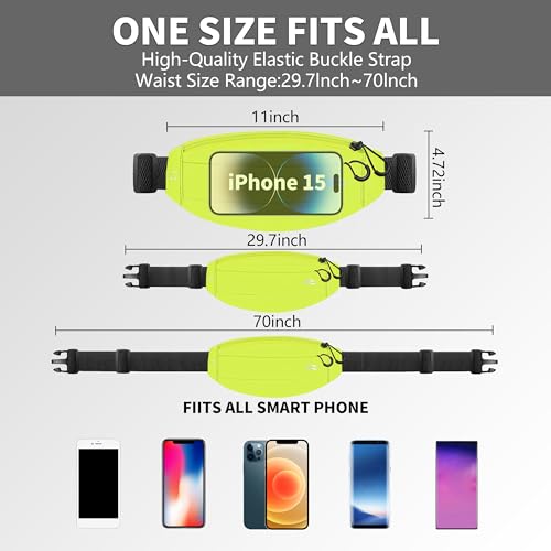 Running Fanny Pack Whole Bag Reflective, Running belt for Women &Men,Sweatproof Phone Holder Workout, Running Waist Pack(yellow) - color: yellow