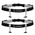 Synergy Running/Triathlon Race Day Number Belt - color: Youth Black 25 2-Pack