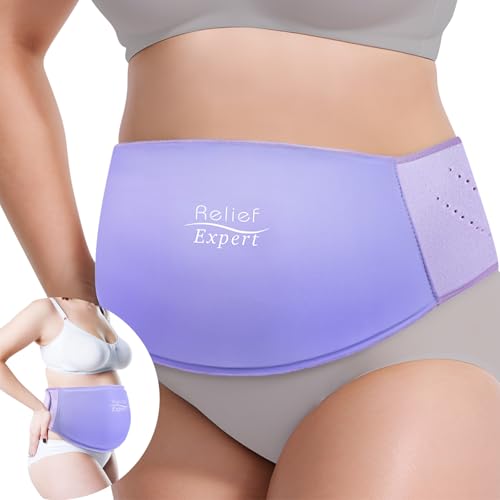 Soft Gel Ice Pack for C-Section Recovery, Cold Therapy Belly Binder,Purple