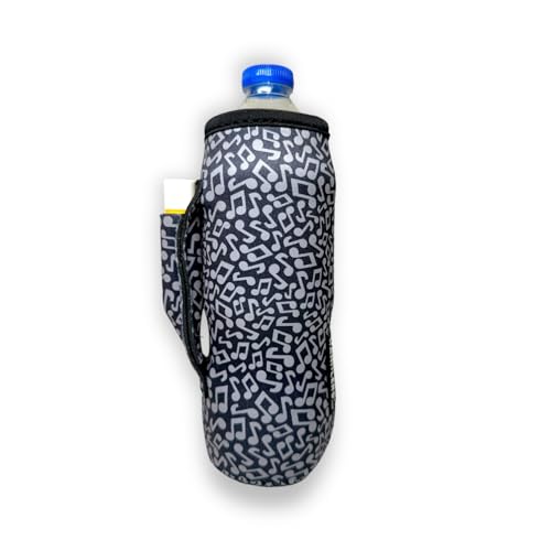 Drink Handlers Water Bottle Handler - Fits 16oz Water & Soda Bottles or 19-24oz Cans - Music Notes - color: Music Notes