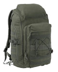 35L Tactical Backpack Military Rucksack MOLLE Quick-Access Flap EDC Pack for Hiking Camping Travel Work Bugout Emergency - color: Olive Green