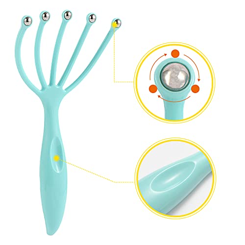 Scalp Massager,Handheld Claw Head Massager for Deep Relaxation & Stress Reduction in The Office Home SPA. Blue and Green(2-Pack)