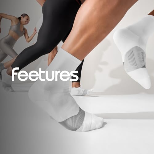 Feetures Elite Light Cushion Mini Crew Sock - color: White (3 Pair), size: X-Large