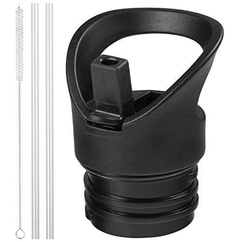 RRegeny Straw Lid fits Hydro Flask Standard Mouth, 21 24 oz, Sports Flex Cap Water Bottle Accessories Replacement Top - color: Crown Lid+1pack