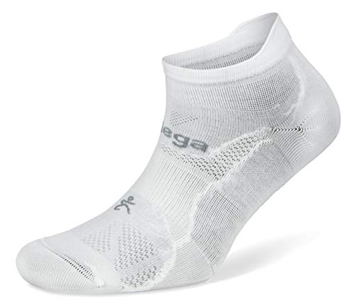 Balega Unisex Adult Hidden Dry Moisture Wicking Performance No Show Athletic Running Socks (1 Pair) - color: White Gradiant, size: Small