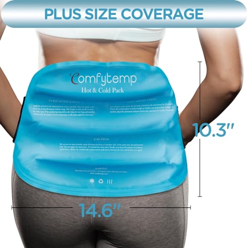 Comfytemp Large Ice Pack for Injuries Reusable Gel Back Pack Pain Relief