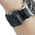 MecArmy CPLU Wrist Flashlight, Compact USB-C Rechargeable EDC LED Light, 300 Lumens, Double-Click Anti-Misfire, IPX6 Waterproof, for Running, Night Walking, Hiking - Fits on Watchband/Strap Systems - color: PVD Black