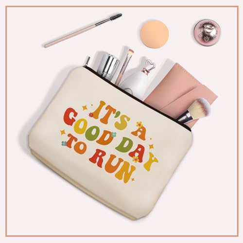 Running Gifts for Women Makeup Bag, It's a Good Day to Run Pouch