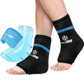 ComfiTECH Dual-Gel Ankle Foot Ice Pack Wrap with 30-Min Cooling, S, 2P - size: Small