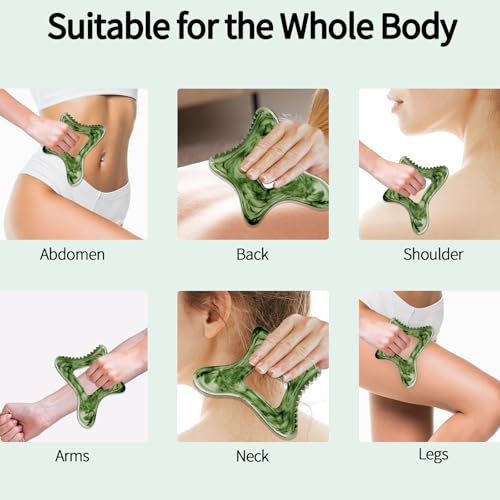 Body Gua Sha Tool Large Gua Sha Body Tool Cellulite Massage Tool (Resin) - color: Ink Green