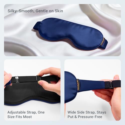 Cold Eye Mask - Cooling Eye Mask for Puffy Eyes, Cold Compress for Dark Circles, Tired Eyes, Headache, Migraines Relief - Reusable Gel Ice Pack, Weighted Sleep Mask((Black,Blue) - color: Black Blue