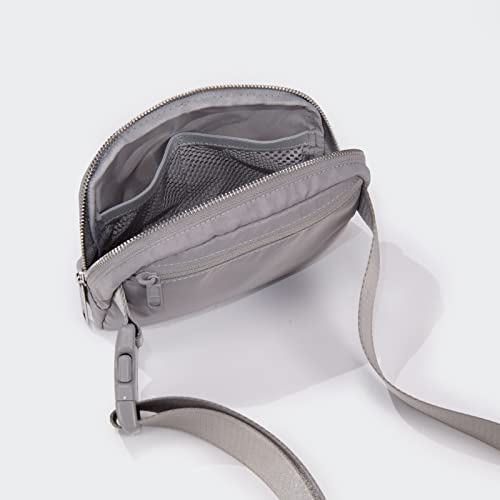 Pander Crossbody Belt Bag for Women and Men, Travel and Everyday Use - color: Light Grey