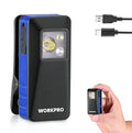 WORKPRO Rechargeable 500 Lumens EDC Flashlight Clip-on Light with 8 Modes - color: Blue