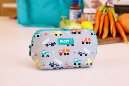 PackIt Freezable Snack Bag, Construction Trucks - color: Construction Trucks