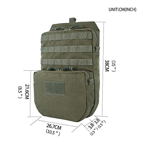 EXCELLENT ELITE SPANKER Tactical MOLLE Hydration Pack for 3L Water Bladder - color: Ranger Green