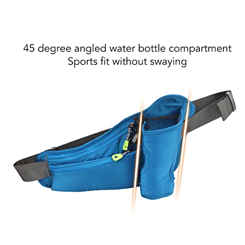 Running Belt Hydration Waist Pack Multifunctional Reflective Waist Pouch For Outdoor Sports Blue Lightweight Adjustable