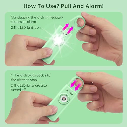 Thopeb Personal Safety Alarm for Women – Upgraded Rechargeable - color: Pale Green