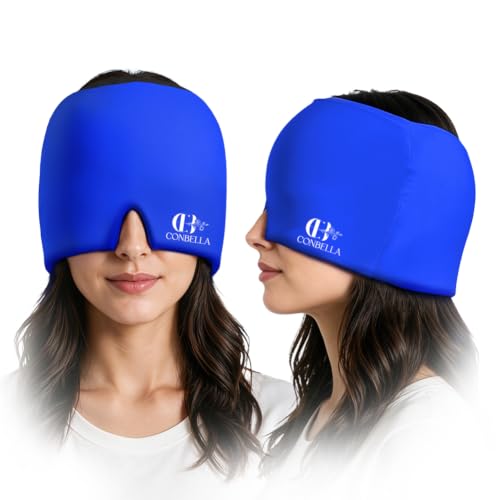 Migraine Relief Cap, Soothing Headache Ice Face Mask Products - color: Blue