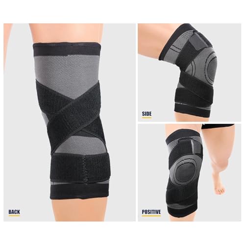 1 Pack Knee Brace for Women, Compression Sleeve with Strap-XL Black - color: Grey, size: X-Large