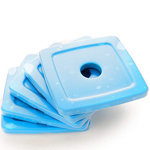 Healthy Packers Ice Packs for Lunch Boxes, Slim, Reusable, Clear 5pk Square - color: 5-Pack (Clear)