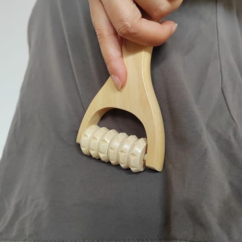 Natural Wood Massage Roller Natural Wood Massager Handheld Body and Face Massager Wellness Massage Equipment