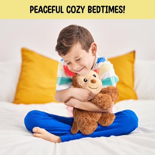 Happy Fuel Weighted Monkey Stuffed Animal, 1.5 Lbs Microwavable Unscented Monkey Plush, Stuffed Toys Heating Pad for Period Cramps Pain Relief and Anxiety, Gift for Women, Girls, Adults & Kids - color: Monkey