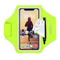 HAISSKY Running Armband with Earbud Pocket Sweatproof Running Phone Holder - color: Green(Up to 6.9")