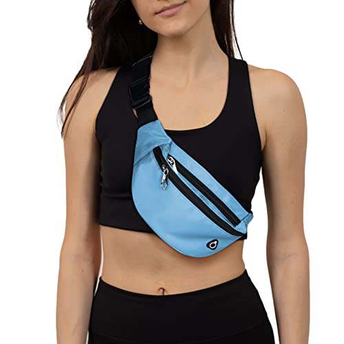 Fanny Packs for Men and Women Water-Repellent Sports Waist Pack Bag - color: 1pack-Sky Blue