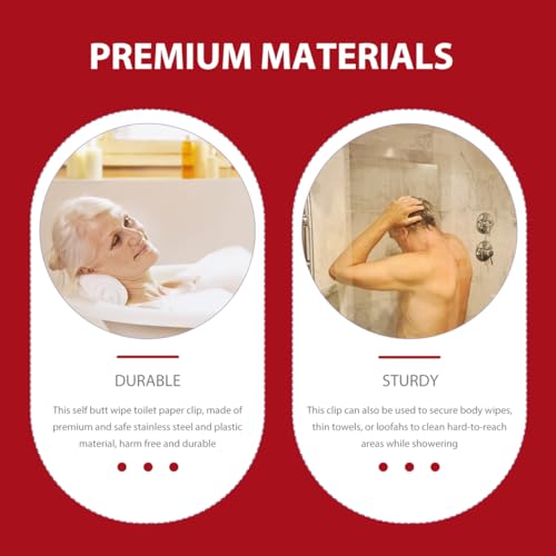11" Toilet Aids for Wiping Bottom, Long Handle Assist Wiper Tool for Elderly & Disabled, Seniors Handicap Accessories for Daily Living, for Surgery Recovery Items