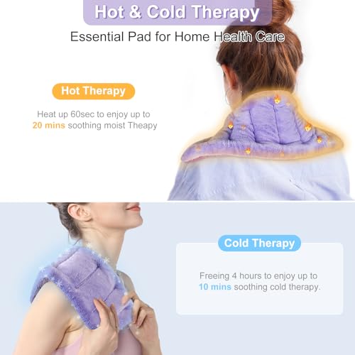SuzziPad Microwave Heating Pad for Muscle Soreness Fatigue, 7"X16", Purple - color: Purple