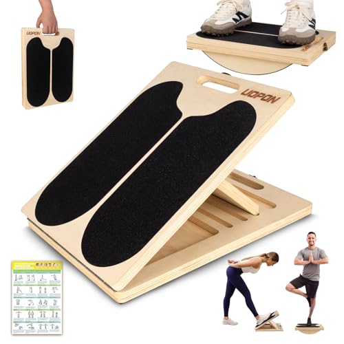 Slant Board Calf Stretching, 460 LBS Capacity Portable Wooden Incline Board