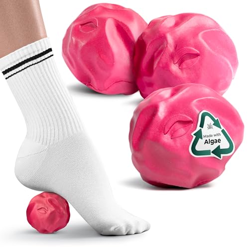 Oceanfoam Massage Ball Roller, Lacrosse Ball Massage Therapy, Hot Pink, 3pk - color: Pack of 3 (Hot Pink)