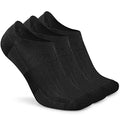 Busy Socks No Show Thin Merino Wool Blend Running Socks with Non-Slip Grips - color: 3 Pairs Black1, size: Small-Medium
