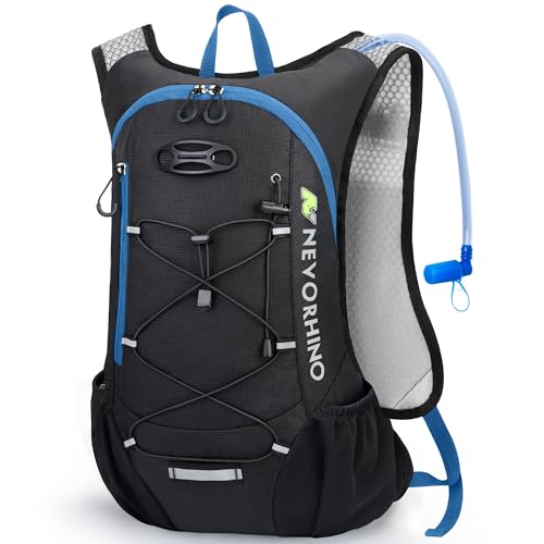 Lightweight Hydration Backpack, Running Backpack with 2L Water Bladder - color: Blue
